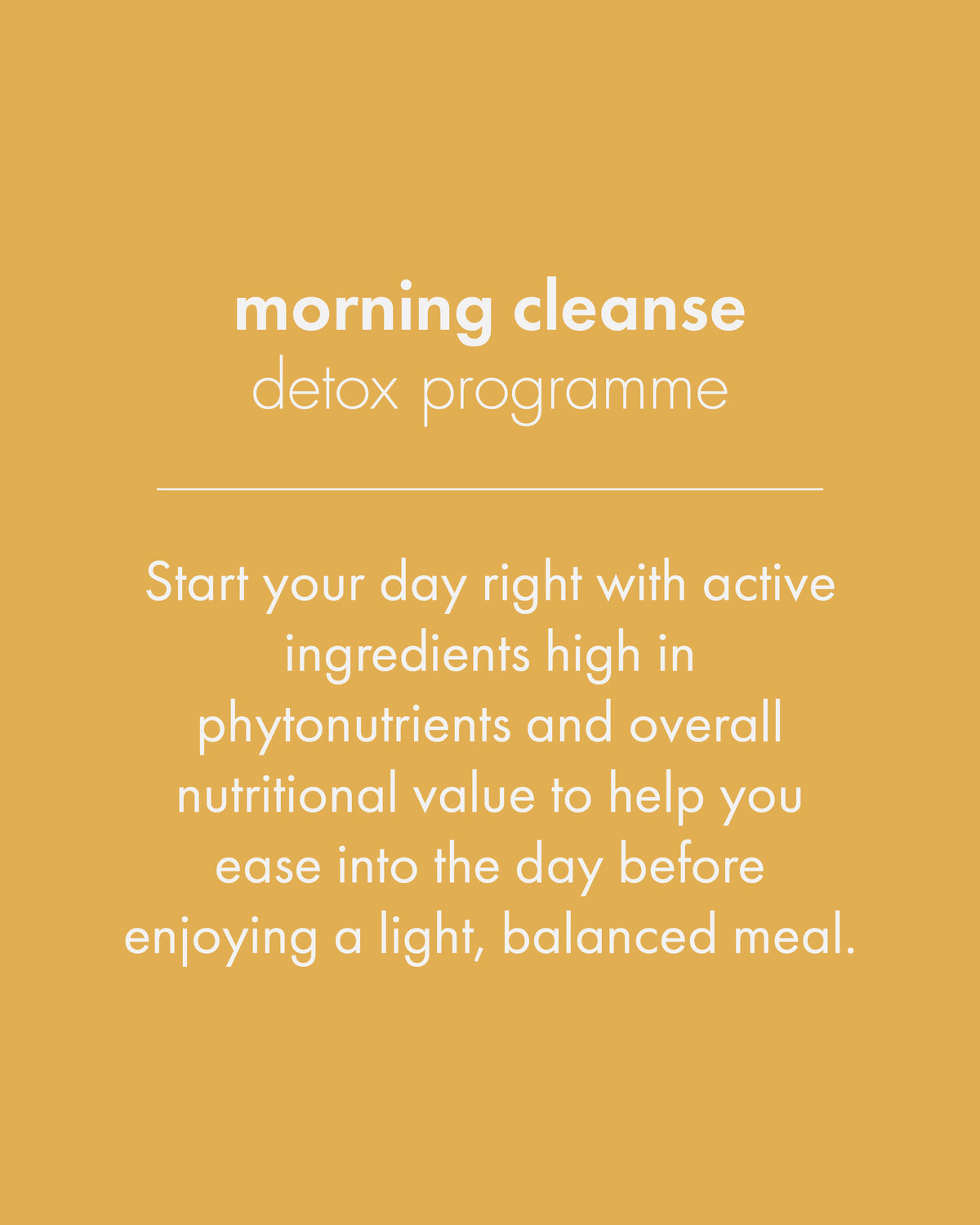 Morning Cleanse (1 Day)