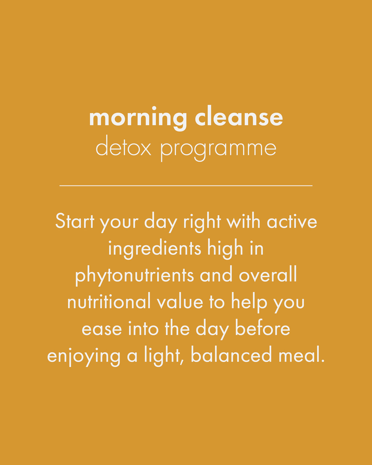 Morning Cleanse (3 Days)